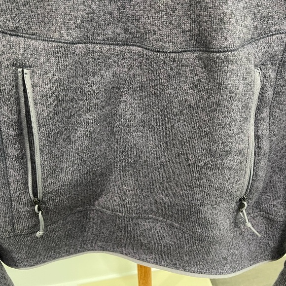 The North Face Heathered Gray/Purple Half-Zip Pullover Hoodie Women’s sz Med - Picture 2 of 7